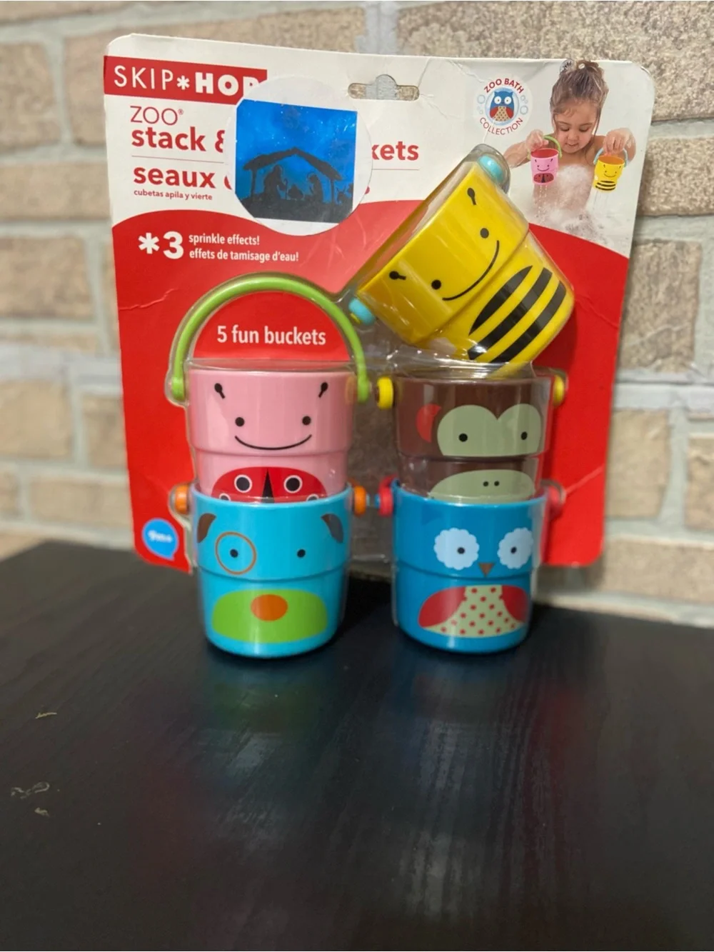 Skip Hop Kids Zoo Stack & Scoop Bath Buckets - Multicolor Animal Set